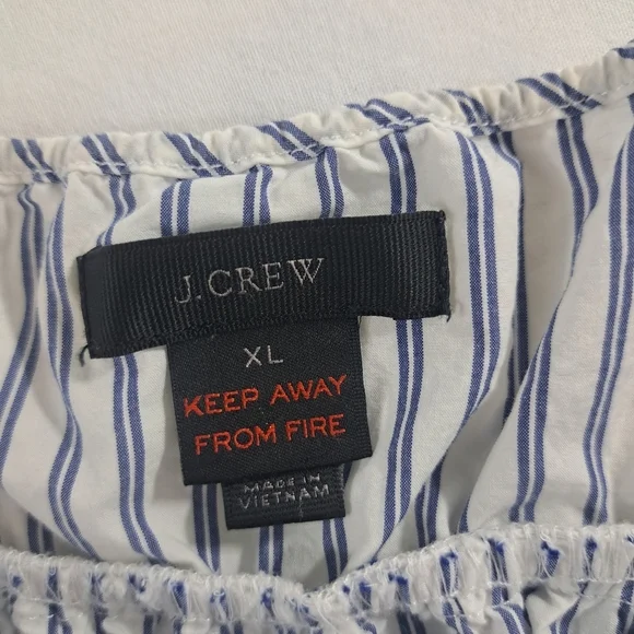 J.Crew Striped Cotton Babydoll Cami – Adjustable Straps, Size XL - Picture 5 of 8